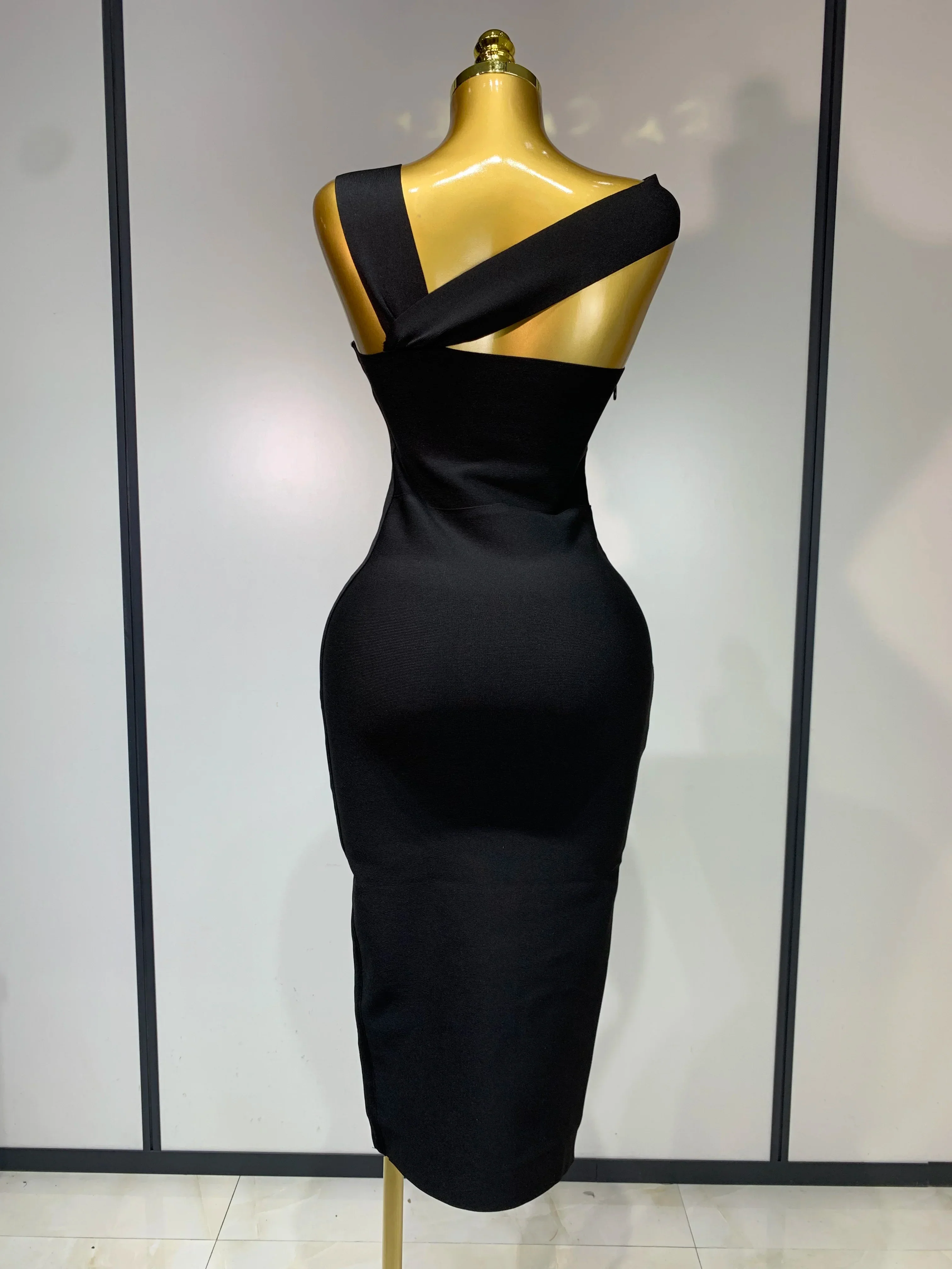Bandage Dresses for Women Black Bodycon Dress Evening Party Celebirty Elegant Sexy Cut Out Midi Birthday Club Dresses - Image 5