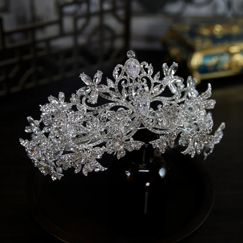 Baroque Princess Queen Crowns For Wedding Crystal Bridal Tiara Crown For Pageant Women Diadem Party Prom Hair Jewerly Headpiece - Image 2