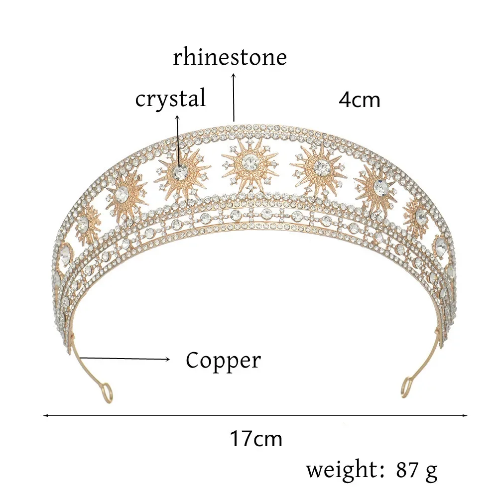 Baroque Queen Crown For Women Bridal Tiaras Crowns For Birthday Party 16 Years Diadem Wedding Hair Jewelry Headpiece Accessories - Image 4