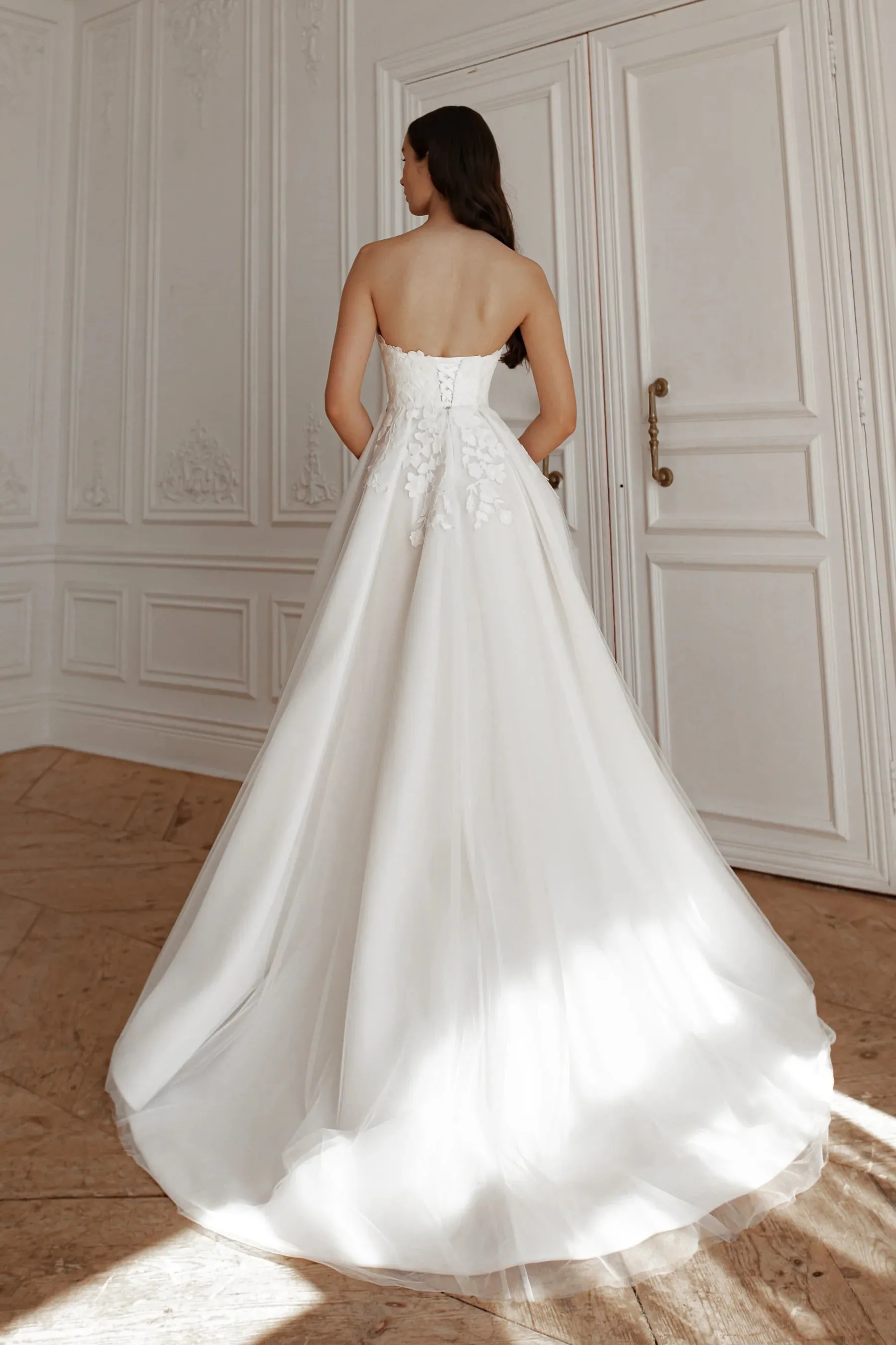 Wedding Dress with Detachable Train Mermaid Satin Princess Vestido De Novia Court Train Dress Bridal Gown Bow Simple - Image 3