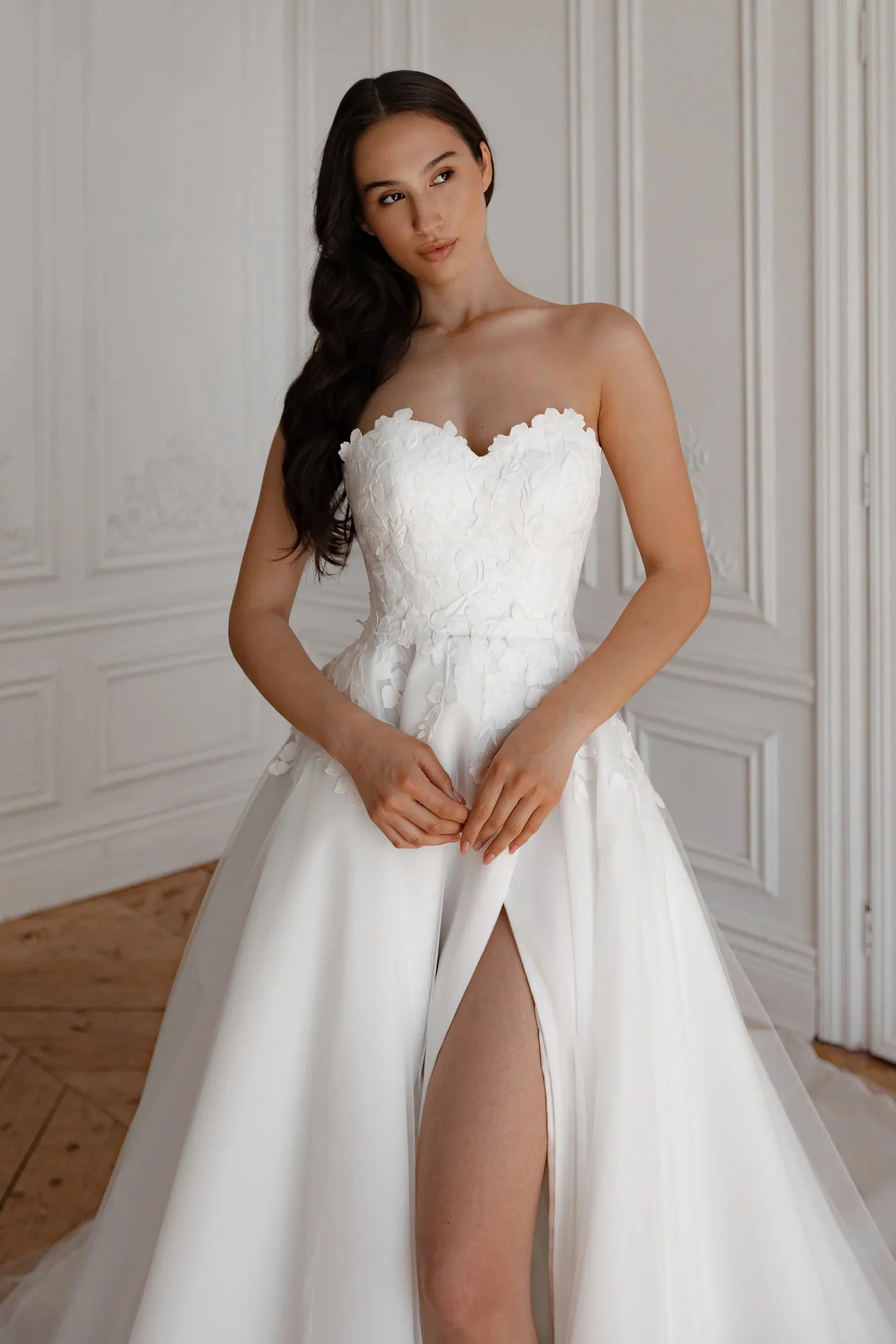 Wedding Dress with Detachable Train Mermaid Satin Princess Vestido De Novia Court Train Dress Bridal Gown Bow Simple - Image 6