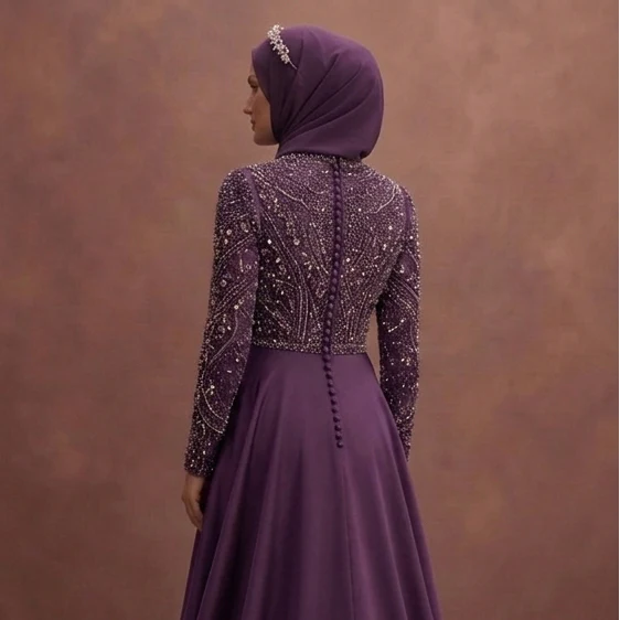 Beaded Muslim Prom Dresses – Subtle Sparkle with Coverage - Image 5