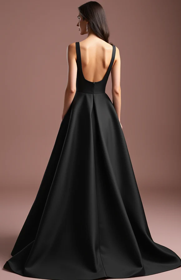 Black Ball Gown Wedding Dress for a Royal and Dramatic Entrance - Image 2