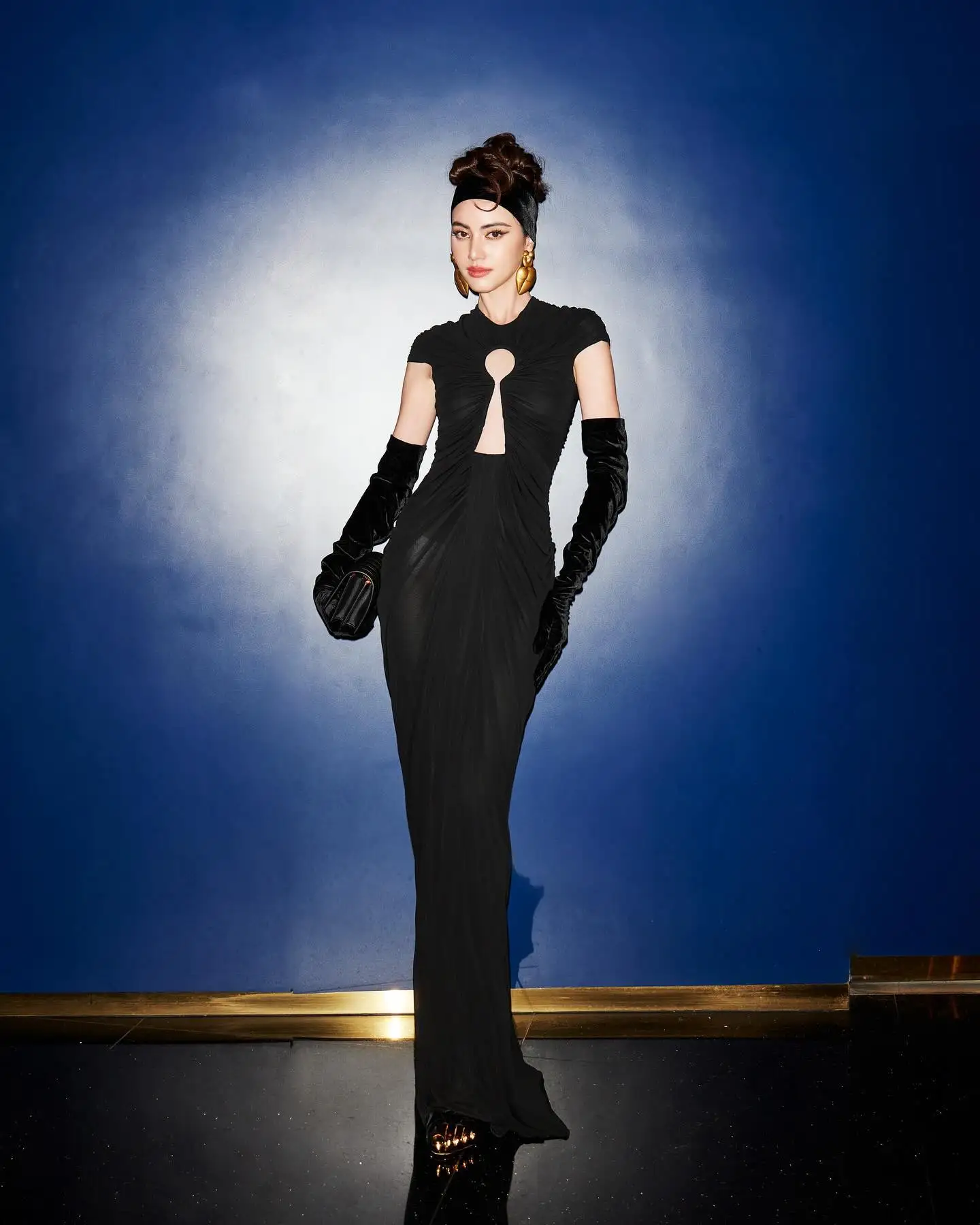 Black Color Women Sexy Sleeveless O-Neck Bodycon Long Dress Keyholes Celebrate Fashion Celebrity Evening Party Red Carpet Dress - Image 5