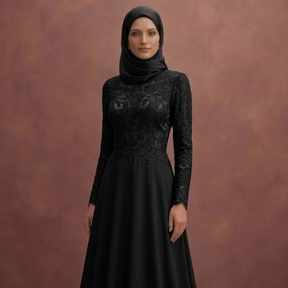 Black Muslim Prom Dresses – Classic & Timeless Elegance - Image 4