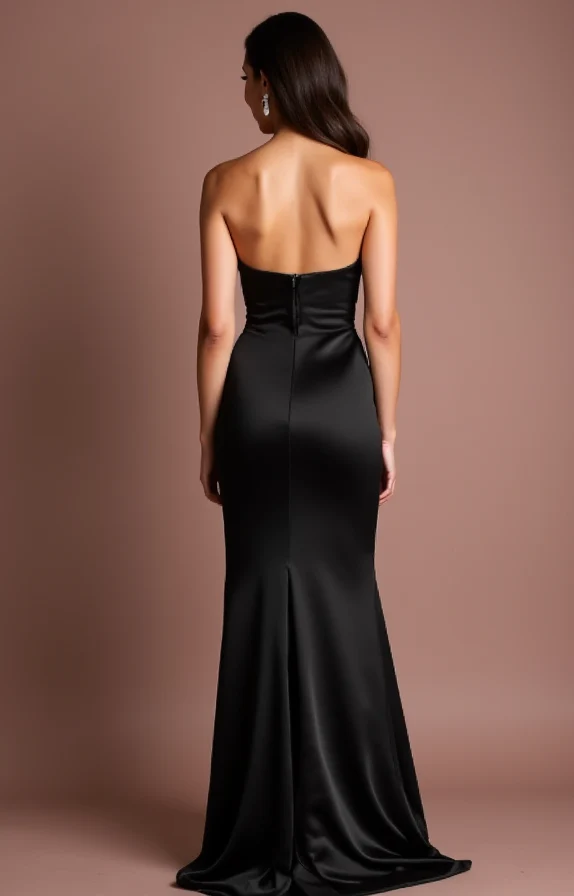 Black Prom Wedding Dress for Brides Who Love a Glamorous Style - Image 3