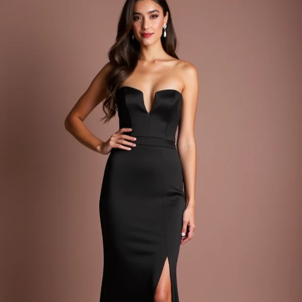 Black Prom Wedding Dress for Brides Who Love a Glamorous Style - Image 4