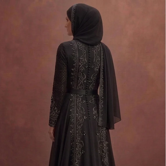 Black Simple Muslim Prom Dresses – Elegant & Understated - Image 5
