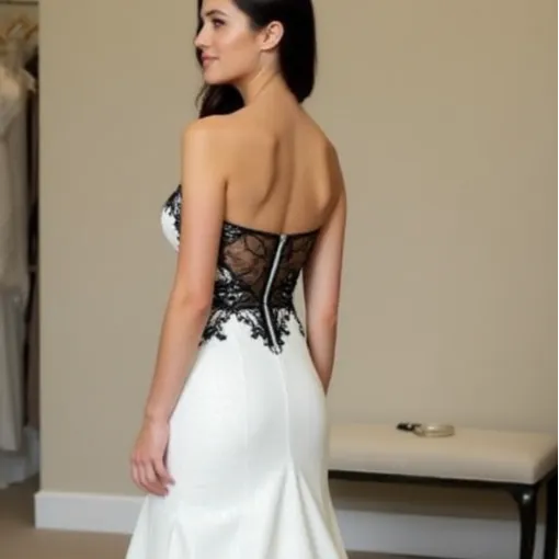 Black Wedding Dress | Chic Dark Bridal Gown for Non-Traditional Wedding Styles - Image 5