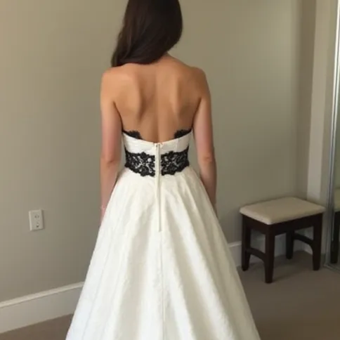 Black & White Wedding Dress | Dramatic Dark Bridal Gown for a Show-Stopping Wedding Day - Image 5