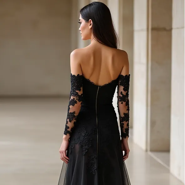 Black Wedding Dress | Enchanting Black Gown for a Dark and Dreamy Bridal Vision - Image 5