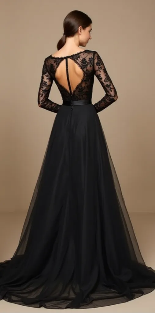 Black Wedding Dress | Ethereal Gothic Bridal Gown for a Magical Wedding Experience - Image 3