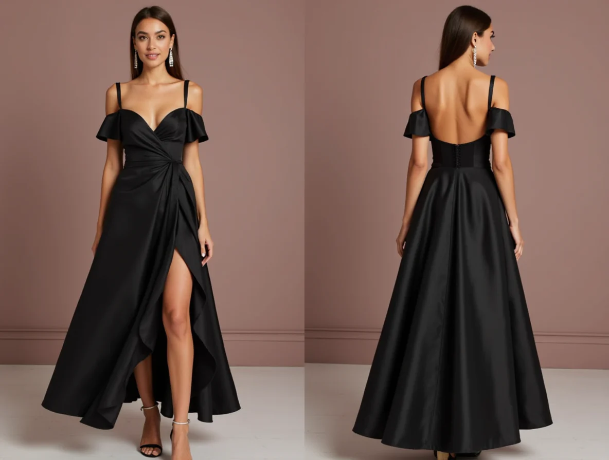 Black Wedding Dress for Elegant Evening Weddings with a Luxe Feel