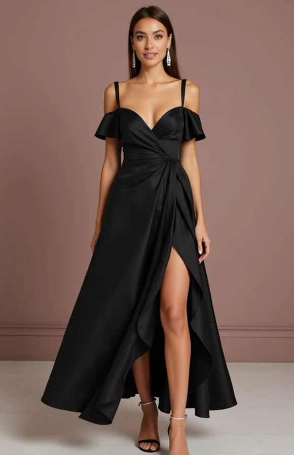 Black Wedding Dress for Elegant Evening Weddings with a Luxe Feel - Image 2
