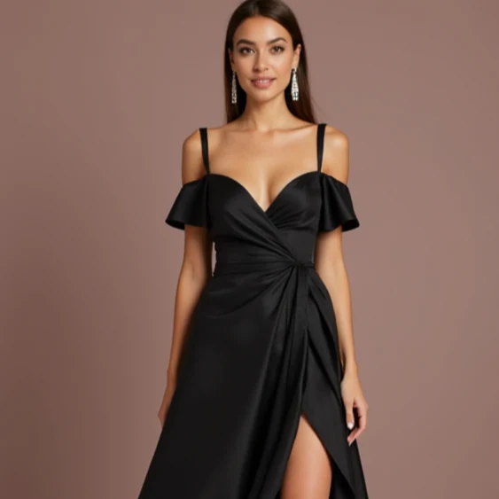 Black Wedding Dress for Elegant Evening Weddings with a Luxe Feel - Image 4