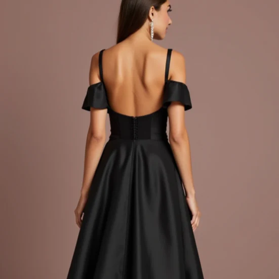 Black Wedding Dress for Elegant Evening Weddings with a Luxe Feel - Image 5