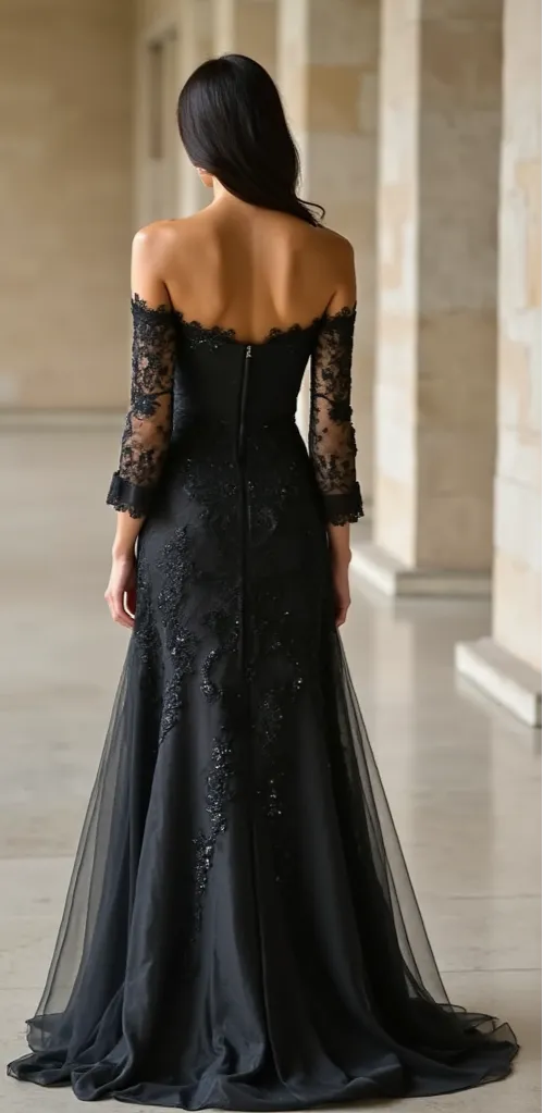 Black Wedding Dress | Modern Gothic Bridal Gown for a Statement-Making Wedding - Image 3