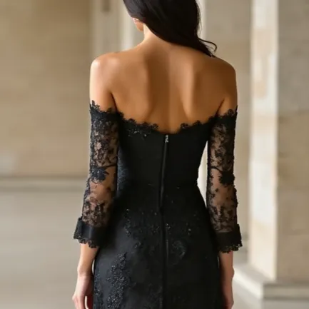 Black Wedding Dress | Modern Gothic Bridal Gown for a Statement-Making Wedding - Image 5