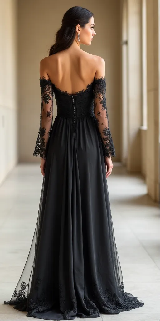 Black Wedding Dress | Romantic Gothic Wedding Gown for a Dramatic Ceremony - Image 3