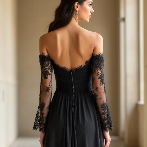 Black Wedding Dress | Romantic Gothic Wedding Gown for a Dramatic Ceremony - Image 5