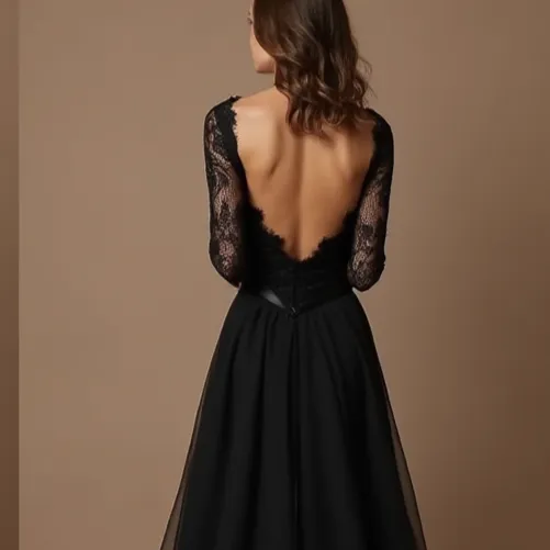Black Wedding Dress | Sleek Black Gown for a Contemporary and Edgy Bridal Style - Image 5