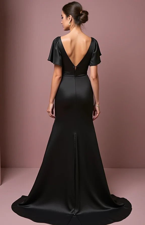 Black Wedding Prom Dress with Sparkling Details for a Bold Look - Image 3