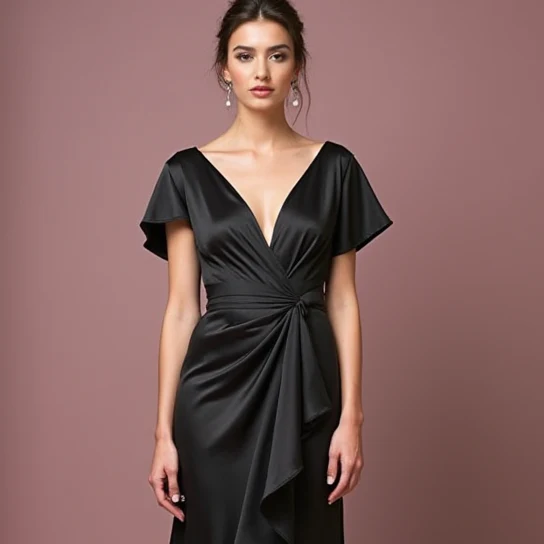 Black Wedding Prom Dress with Sparkling Details for a Bold Look - Image 4