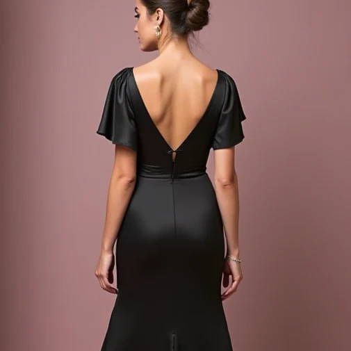 Black Wedding Prom Dress with Sparkling Details for a Bold Look - Image 5