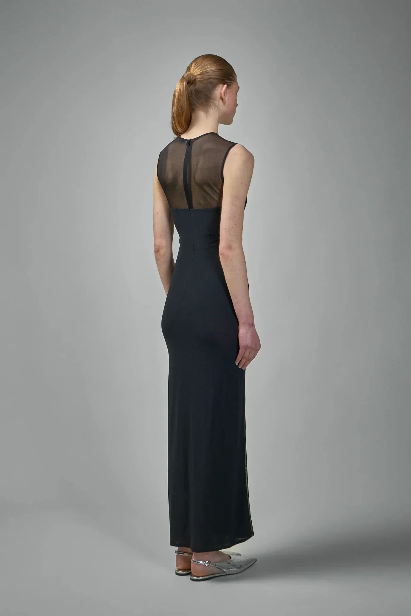 Black White Women Sleeveless Sexy O-Neck Bodycon Bandage Long Dress Mesh Celebrate Evening Party Nightclub Outfit Wholesale - Image 3