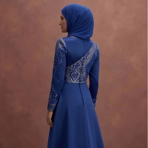 Blue Modern Muslim Prom Dresses – Modesty Meets Fashion - Image 5
