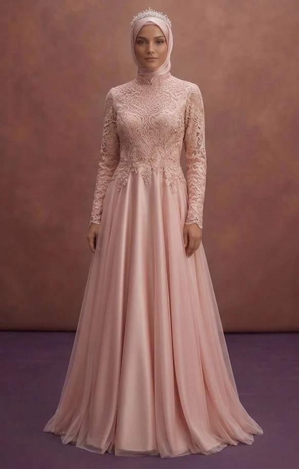 Blush Pink Muslim Prom Dresses – Soft & Feminine Designs - Image 2