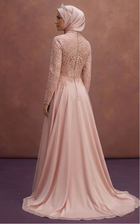 Blush Pink Muslim Prom Dresses – Soft & Feminine Designs - Image 3