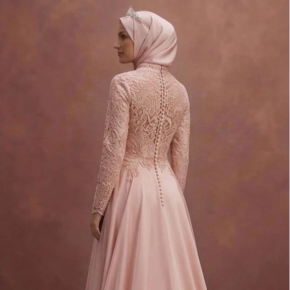 Blush Pink Muslim Prom Dresses – Soft & Feminine Designs - Image 5