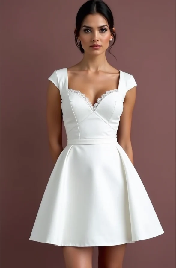 Bohemian Short Wedding Dress and Mini Dress with Floral Lace for a Soft, Romantic Look - Image 2