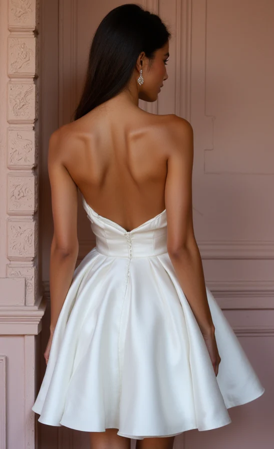 Boho Mini Short Wedding Dress with Fringe Details for a Unique and Free-Spirited Look - Image 3