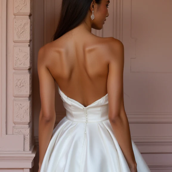 Boho Mini Short Wedding Dress with Fringe Details for a Unique and Free-Spirited Look - Image 5