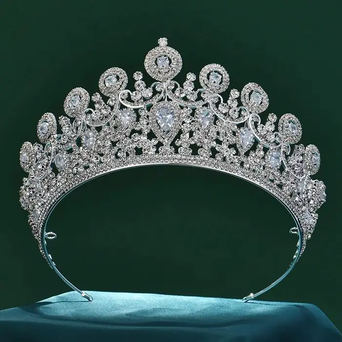 Bridal Hair Jewelry Crystal Zircon Tiaras and Crowns Rhinestones Headband Brides Women Prom Pageant Diadem Wedding Accessories