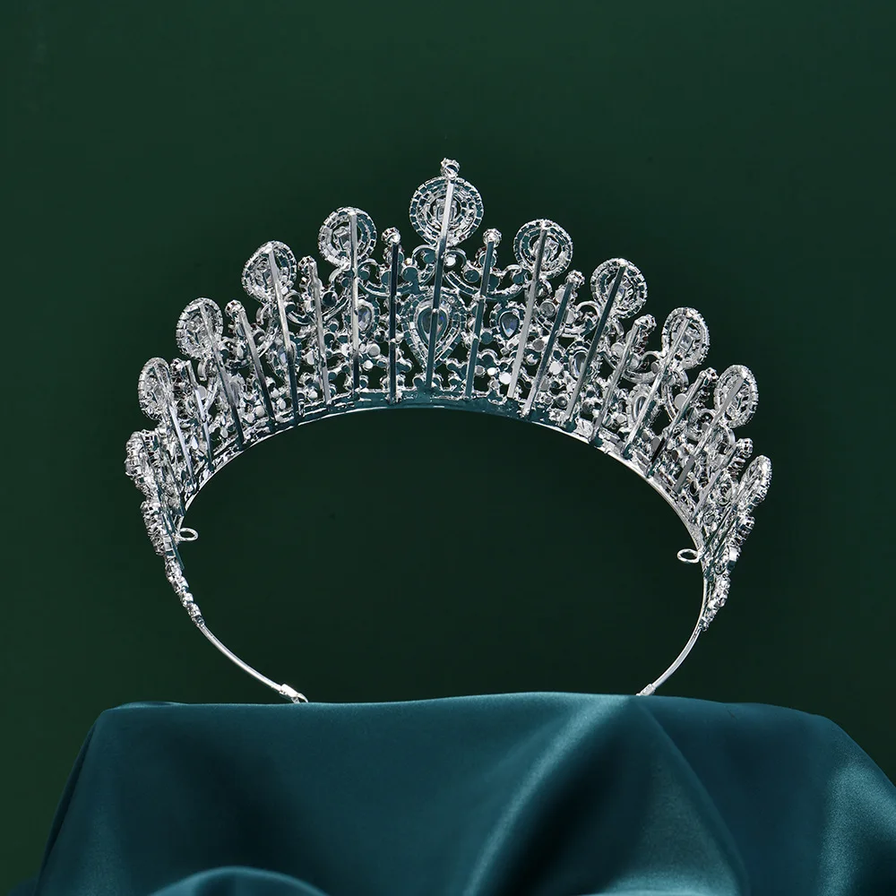 Bridal Hair Jewelry Crystal Zircon Tiaras and Crowns Rhinestones Headband Brides Women Prom Pageant Diadem Wedding Accessories - Image 2