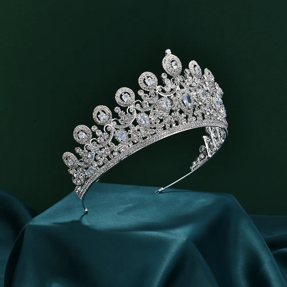 Bridal Hair Jewelry Crystal Zircon Tiaras and Crowns Rhinestones Headband Brides Women Prom Pageant Diadem Wedding Accessories - Image 3