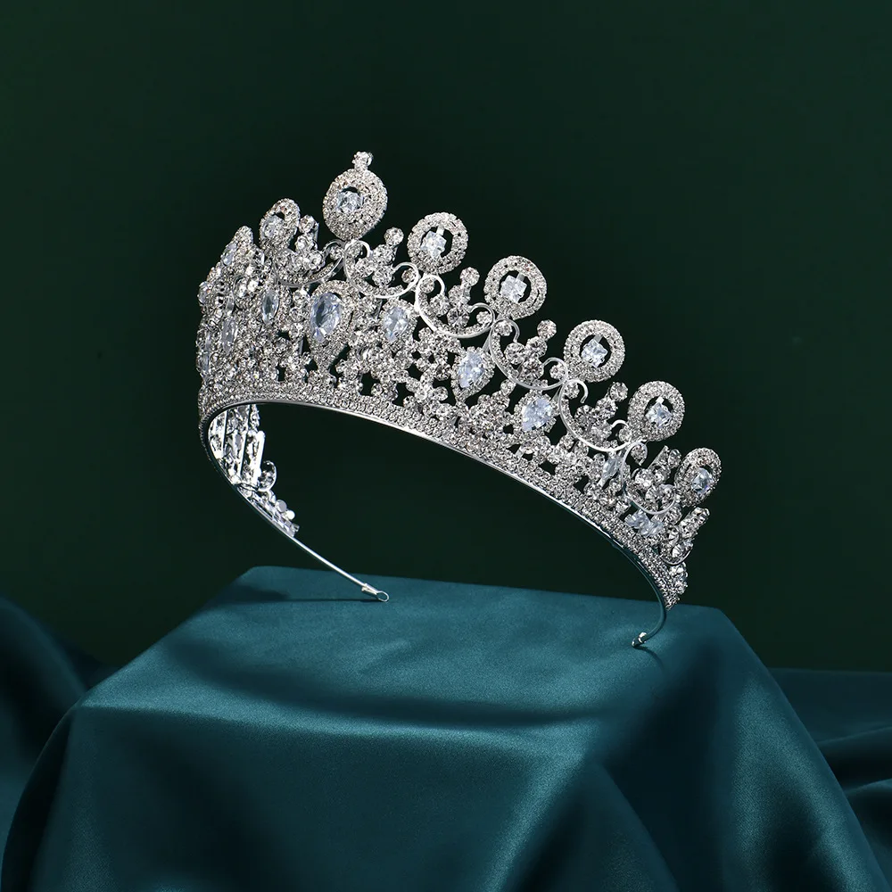 Bridal Hair Jewelry Crystal Zircon Tiaras and Crowns Rhinestones Headband Brides Women Prom Pageant Diadem Wedding Accessories - Image 4