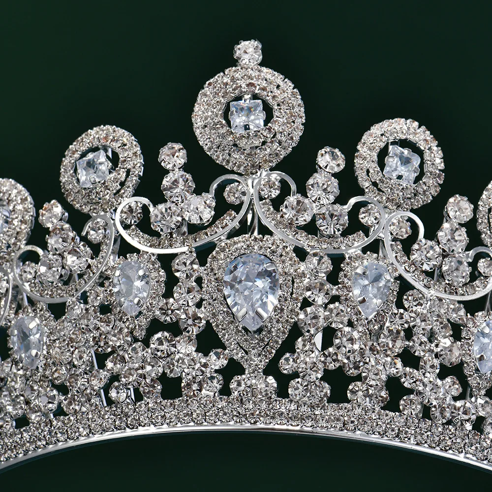 Bridal Hair Jewelry Crystal Zircon Tiaras and Crowns Rhinestones Headband Brides Women Prom Pageant Diadem Wedding Accessories - Image 5