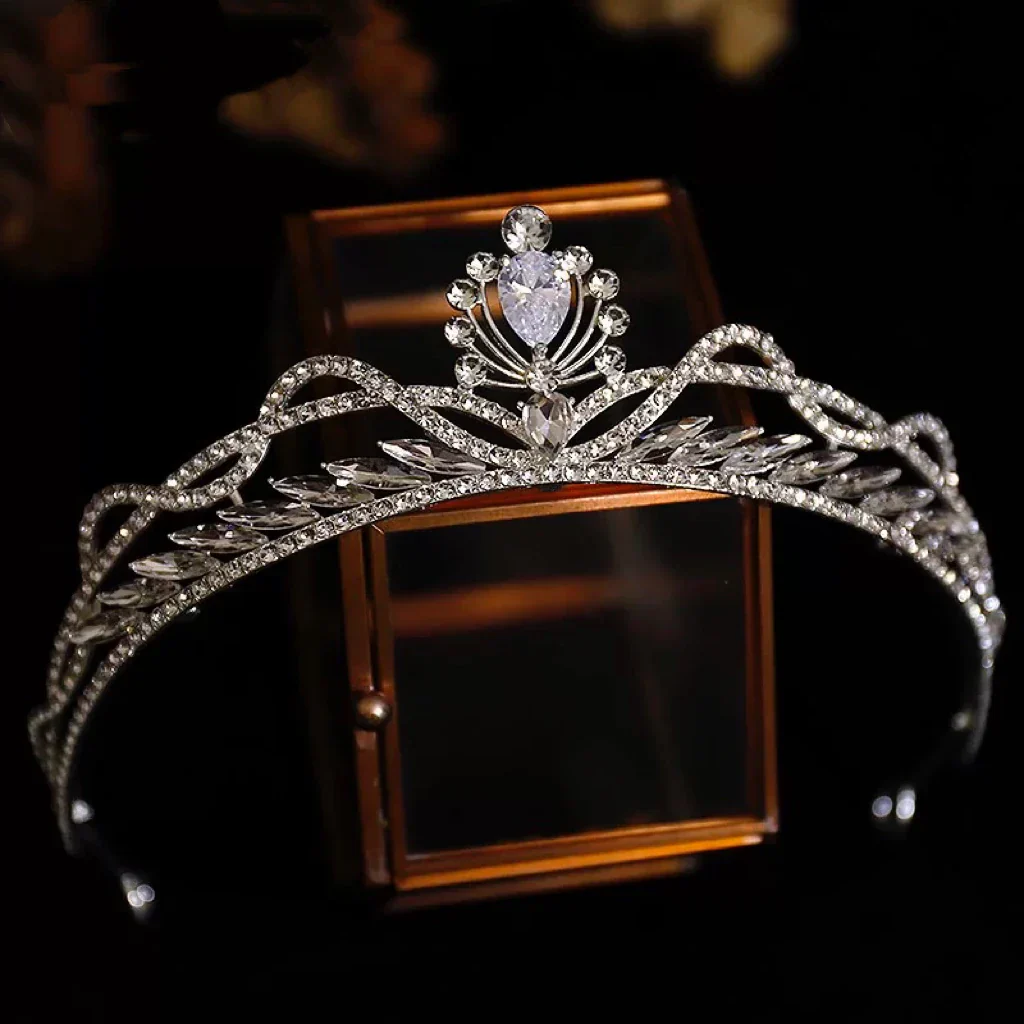 Bridal Hair Jewelry Headband Headpiece Birthday Gift Hairband Brides Women Rhinestones Zircon Crown Tiara Wedding Accessories - Image 3