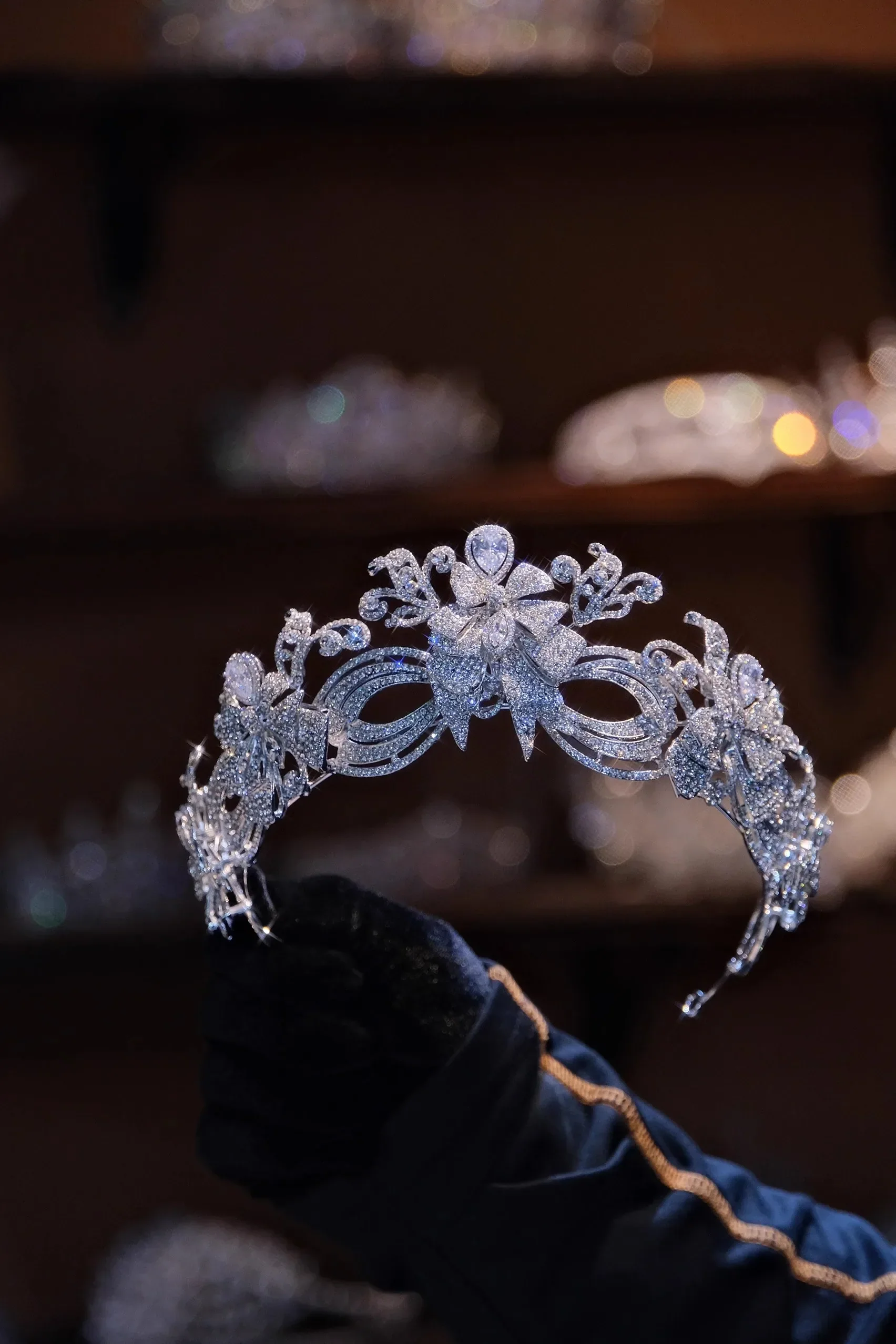 Bridal Hair Jewelry Rhinestones Zirconia Tiaras and Crowns Princess Queen Diadem For Brides Women Headpieces Wedding Accessories - Image 2