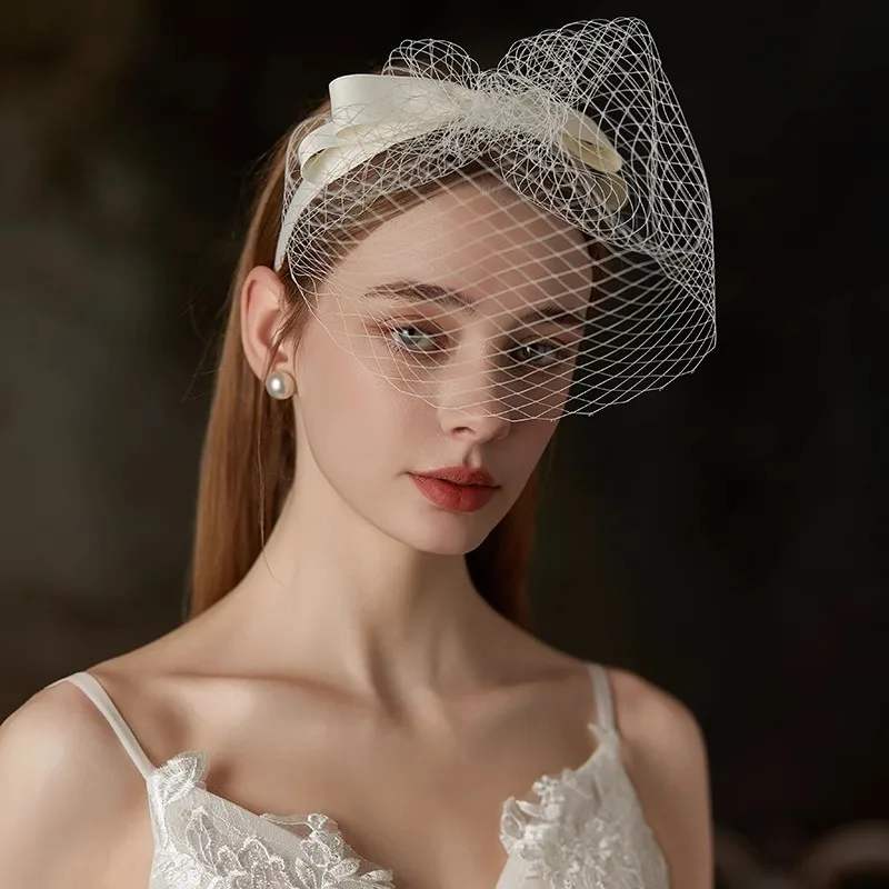 Bridal Hair Jewelry Veil Headbands Hairbands Headpieces For Brides Women Girl Party Dinner Dress Headwear Wedding Accessories - Image 2
