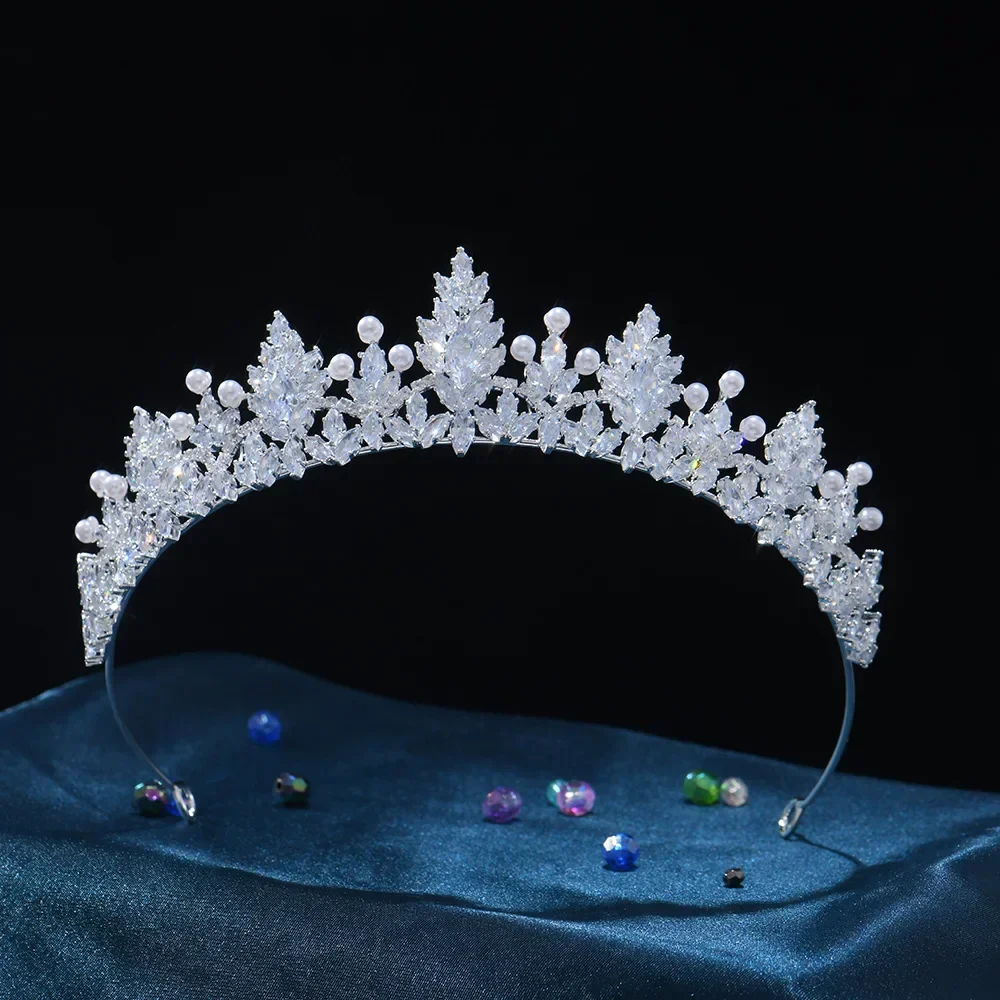 Bridal Hair Jewelry Zirconia Crystal Tiaras Crowns Headband Girl Brides Dinner Party Birthday Gift Headpiece Wedding Accessories - Image 6