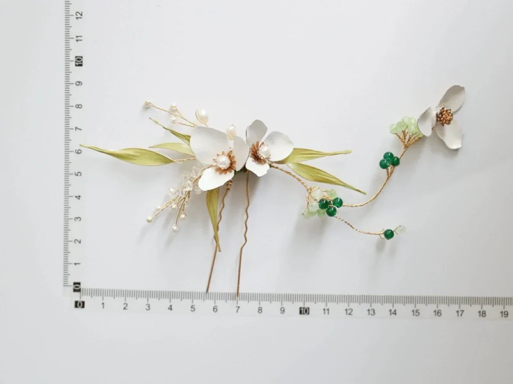 Bridal Jewelry Imitation Pearl Hairpin Gold Color Head Piece For Brides Women Flower Leaf Hair Comb Pin Clip Wedding Accessories - Image 6