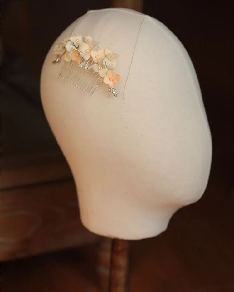 Bridal Jewelry Porcelain Flower Hair Comb Pin Clip For Brides Bridesmaids Hairpins Floral Leaf Head Piece Wedding Accessories - Image 4