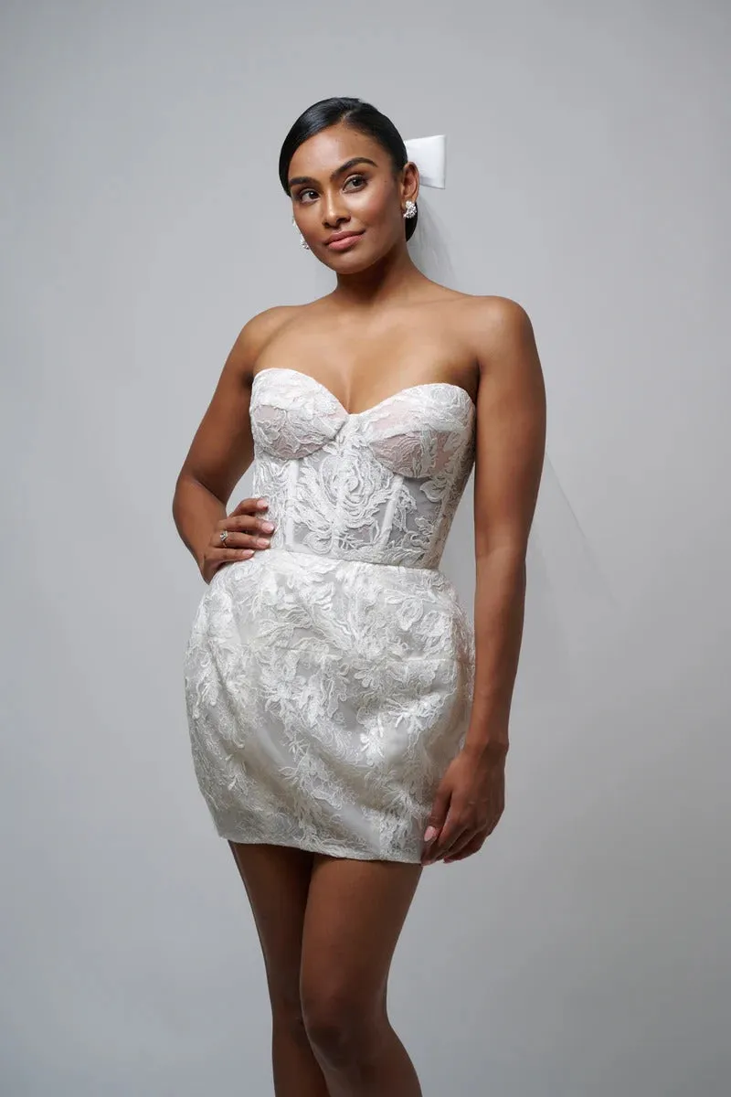 Lantern-Style Skirt Bridal Gown Simple Skirt Wedding Dress Satin Bow Court Train Dress Vestido De Novia - Image 3