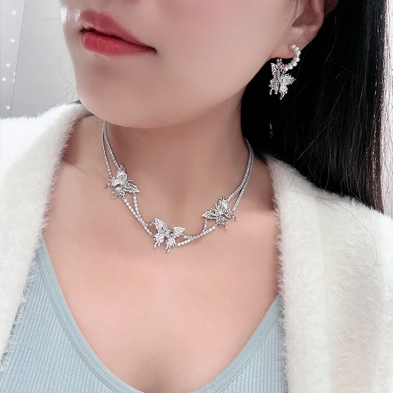 Butterfly Zircon Pearl Bridal Earrings CZ Cubic Zirconia Wedding Earring For Brides Accessories Women Birthday Gifts Jewelry - Image 4