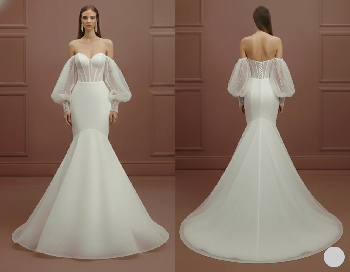 Corset Sleeve Wedding Dress Victorian Long Inspired Lace Gown